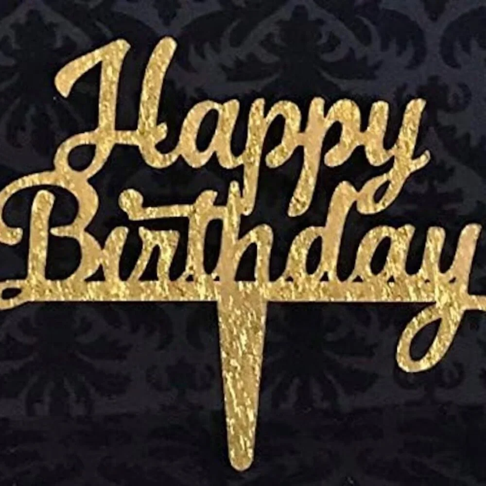 Plastic Happy Birthday Cake Topper Party Decoration 1 Count